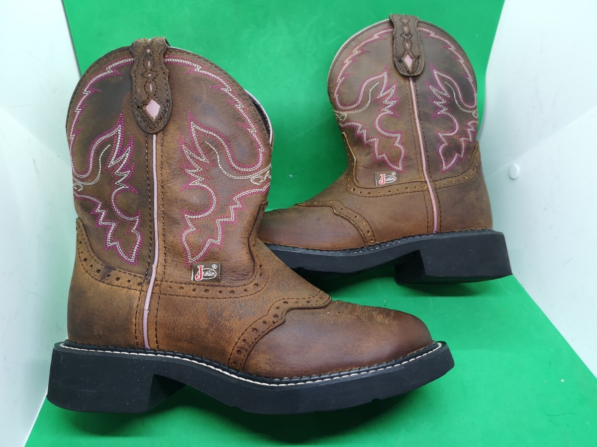 Justin Gypsy Western Boots Womens Brown Gemma Aged Bark Mid Calf L9903
