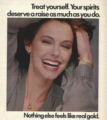 Nothing Else Feels Like Real Gold Print Ad, Gold Jewelry Magazine Ad, Gold Ad