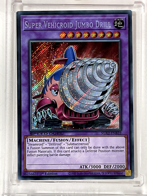 Yugioh Super Vehicroid Jumbo Drill SGX2-ENB22 Secret Rare 1st Edition NM