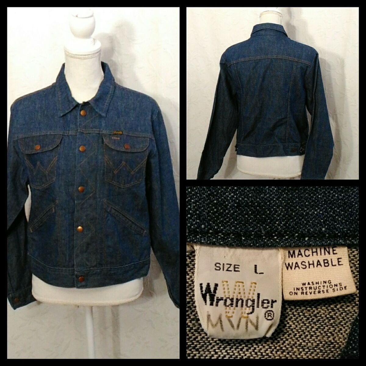 Wrangler Vintage Denim Jacket NWOT Youth L Women's M Blue Button Up inv#Z1955 | eBay Wrangler Vintage Denim Jacket NWOT Youth L Women's M Blue Button Up inv#Z1955 | eBay