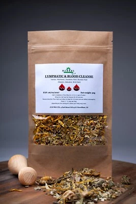 HERBAL REMEDIES BY J Lymphatic & Blood Detox Tea - Dandelion, Birch & Cleavers - Blood Cleanse 100g