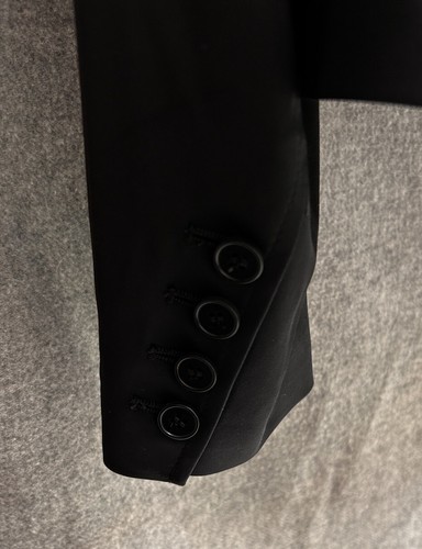 Women's Theory Shiny Black Luxury Tailored Blazer Size 6 Designer - 第 4/8 張圖片