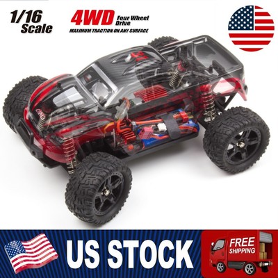 1/16 REMO RC Car Monster Truck 2.4Ghz Brushed Electric Remote Control Toys Gifts