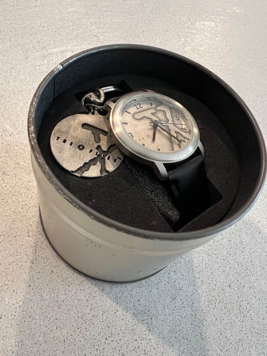 1997 Fossil X-Files Sterling Silver Watch w/Keychain - NEWwith