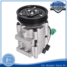 AC Compressor + Clutch For 2001 2002 2003 2004 2005 2006 Hyundai Santa Fe 2.7L