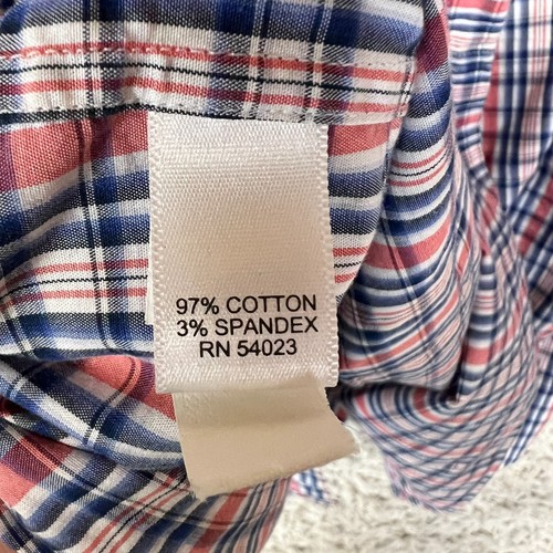 Banana Republic Pearl Snap Shirt Mens Large Plaid Preppy Western Long Sleeve - Picture 7 of 8