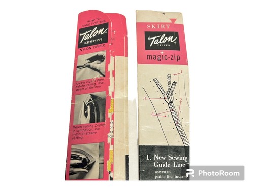 Vintage Talon Metal Skirt Neckline Zippers 1950s 1960s New Sealed Lot of 4 - Picture 4 of 6
