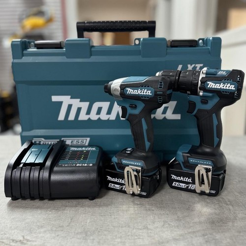 Makita DLX2414ST 18V 2 x 5Ah Combi Drill/Impact Driver Twin Kit Brushless Motor - Picture 2 of 8