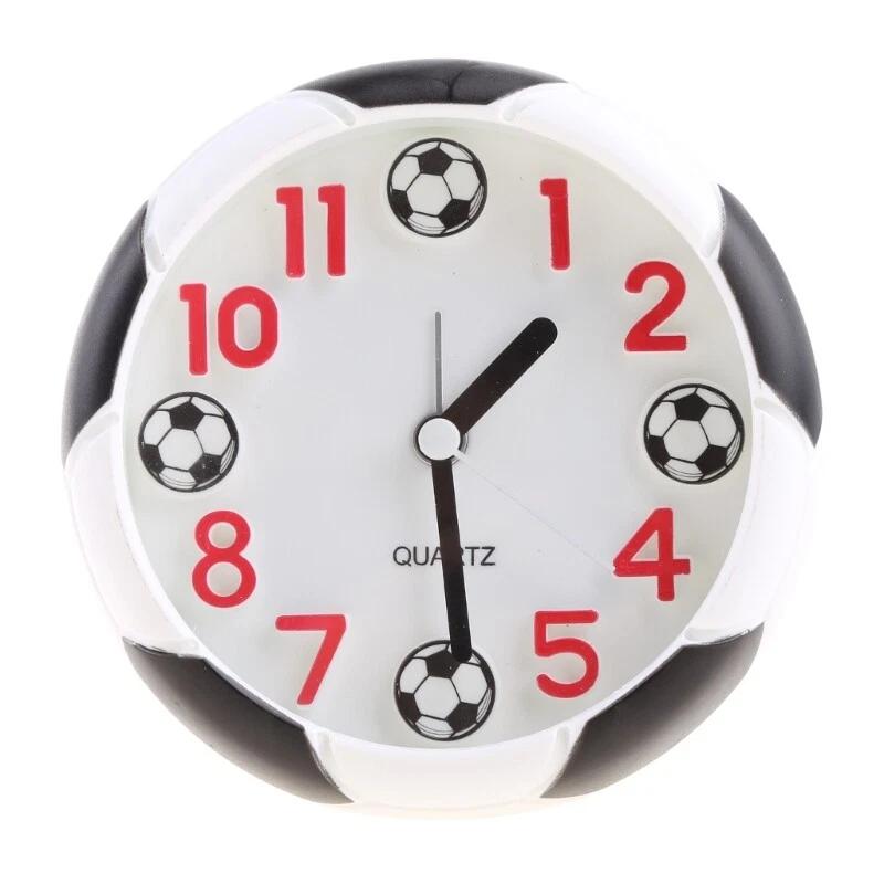Reloj Analógico para Despertador Redondo Creativo Fútbol Despertador para Niños Niños Foto 2 de 4