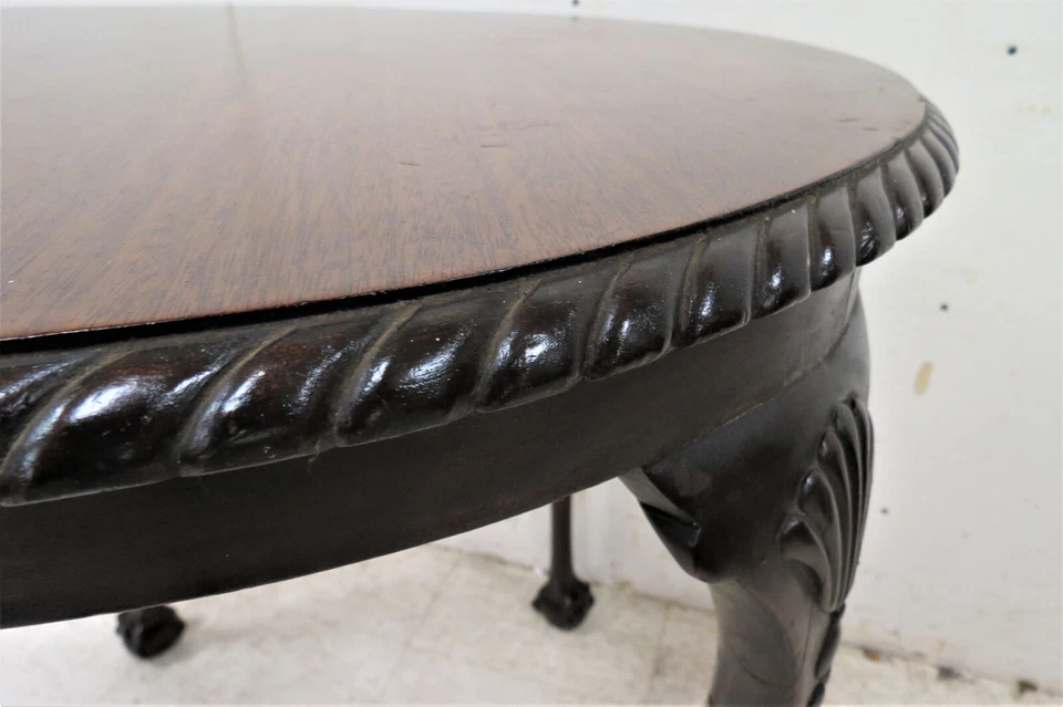 Винтажный английский викторианский оконный стол или акцентный стол с ножками из шара и когтей - Изображение 4 из 4