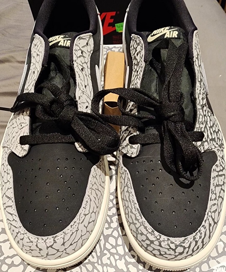 Nike Air Jordan 1 Low Retro OG Black Cement CZ0775-001 Women's