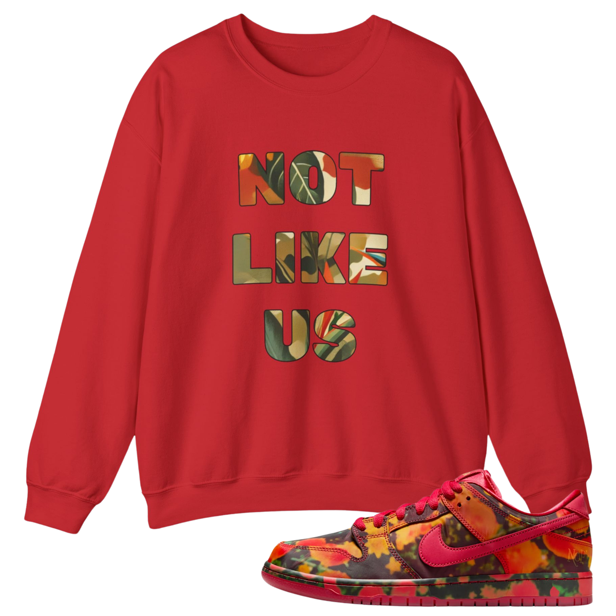 Not Like Us Crewneck Sweater To Match Nike Dunk SB Wizard Of Oz