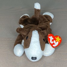 Ty Beanie Babies Bruno Bull Terrier Dog 1997  Rare Retired