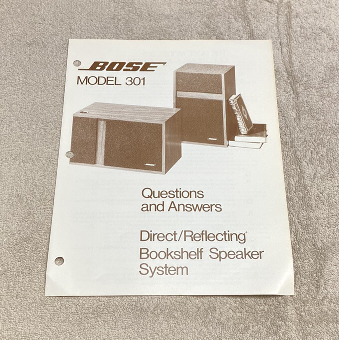 BOSE MODEL 301 BOOKSHELF SPEAKER SYSTEM QUESTIONS AND ANSWERS BROCHURE J0223