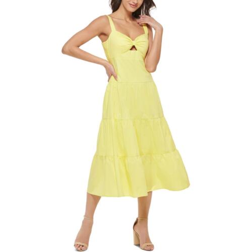 Guess Womens Tiered Midi Sleeveless Fit & Flare Dress BHFO 1202 - Picture 1 of 2