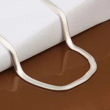 6MM 925 sterling solid silver snake chain Men Women necklace 16 - 24 inch