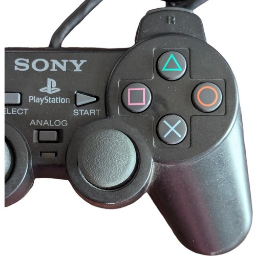 Sony PS2 Controller Dualshock 2 PlayStation 2 Genuine OEM Tested Working Black - Picture 4 of 10