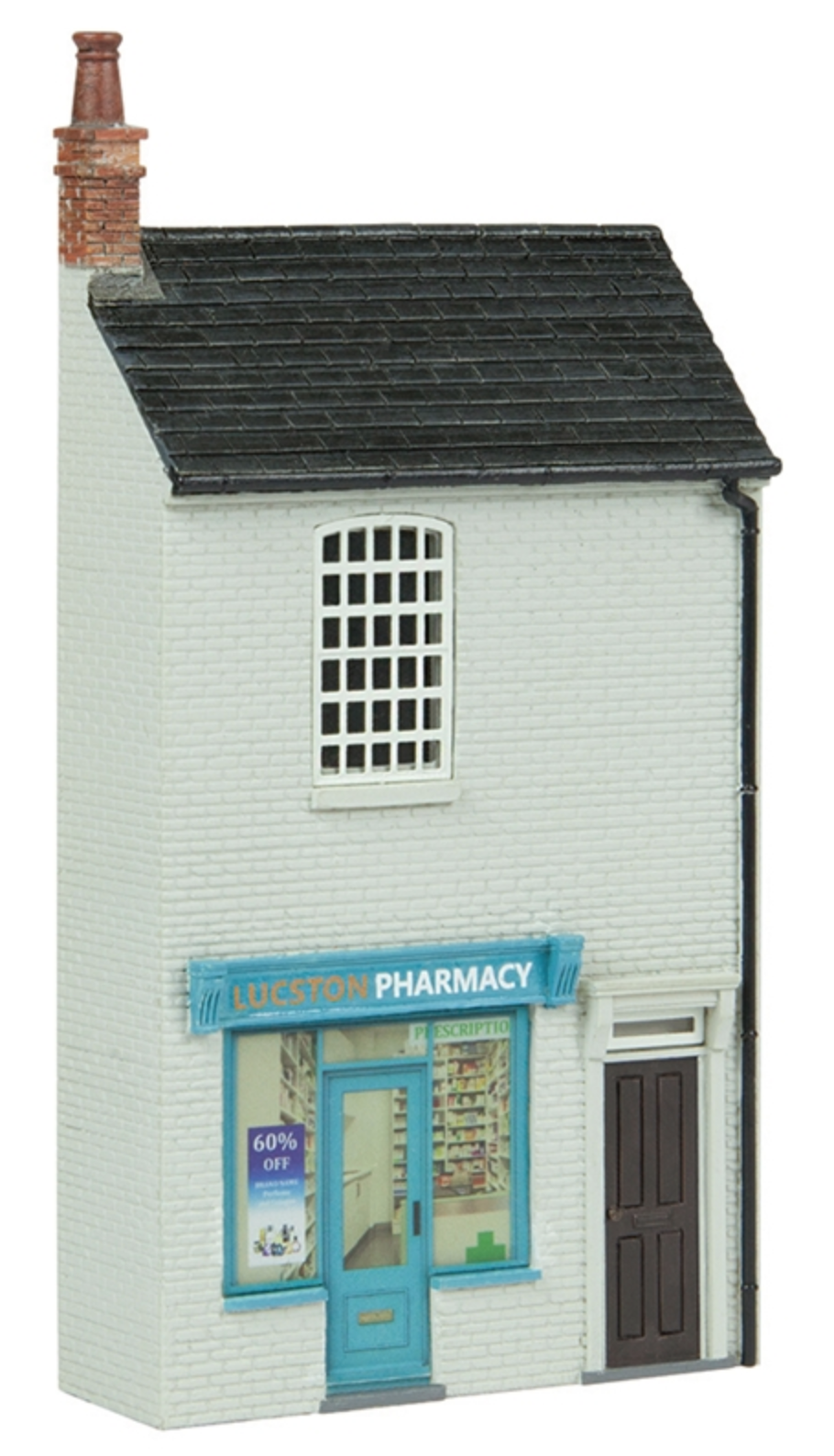 Low Relief Lucston Pharmacy - Bachmann Scenecraft OO Resin Building 44-0140