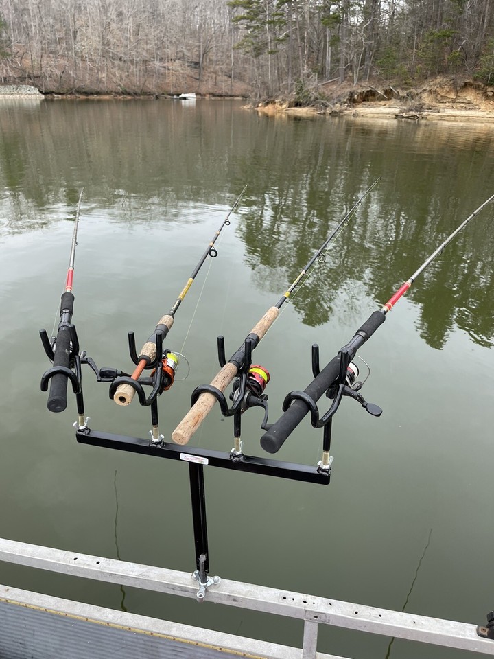 Spider Rig Rod Rack 4 Fishing Rod Holder Spider Crappie Rig Drifting T-bar. Free Shipping ...