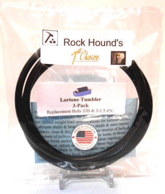 Rockhound's 1st Choice Replacement Drive Belts for Lortone 33B,3-1.5,45C (3Pack)