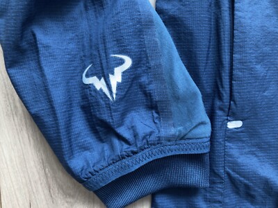 激レア Nike Rafael Nadal ジャケット 黒/青 Rafael Nadal Nike 2013 RAFA Jacket size:S (JPN M) NBOpen