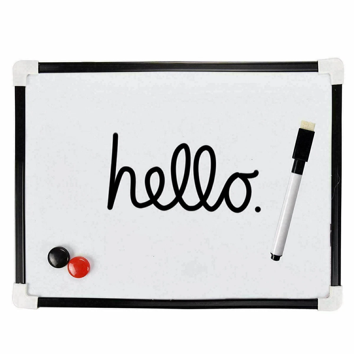 Mini Dry Whiteboard Notice Memo Wipe Magnetic White Board Pen Eraser