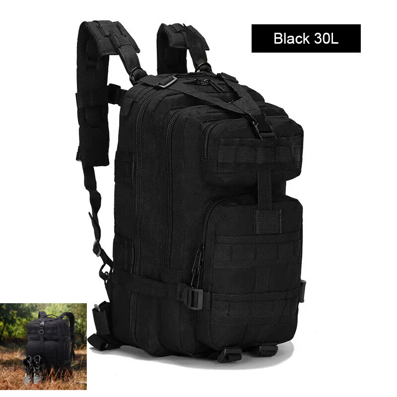 30L Military Tactical Backpack Rucksack Camping Hiking Shoulder Bag Travel 