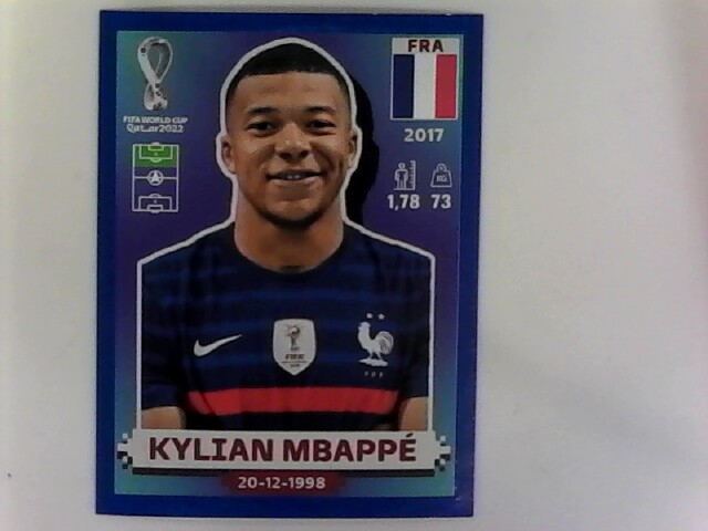 2022 Panini FIFA World Cup Qatar BLUE Border Parallel Stickers