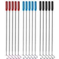 0.7 mm Ballpoint Ink Pen Refills Medium Point Metal Refill Black Blue Red Fiv...