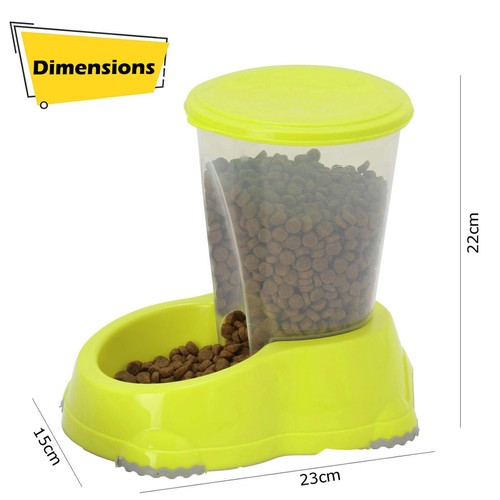 Cat Dog Feeder Gravity 1.5L Kitten Dry Food Bowl Automatic Dispenser Feed Pet - 第 17/18 張圖片