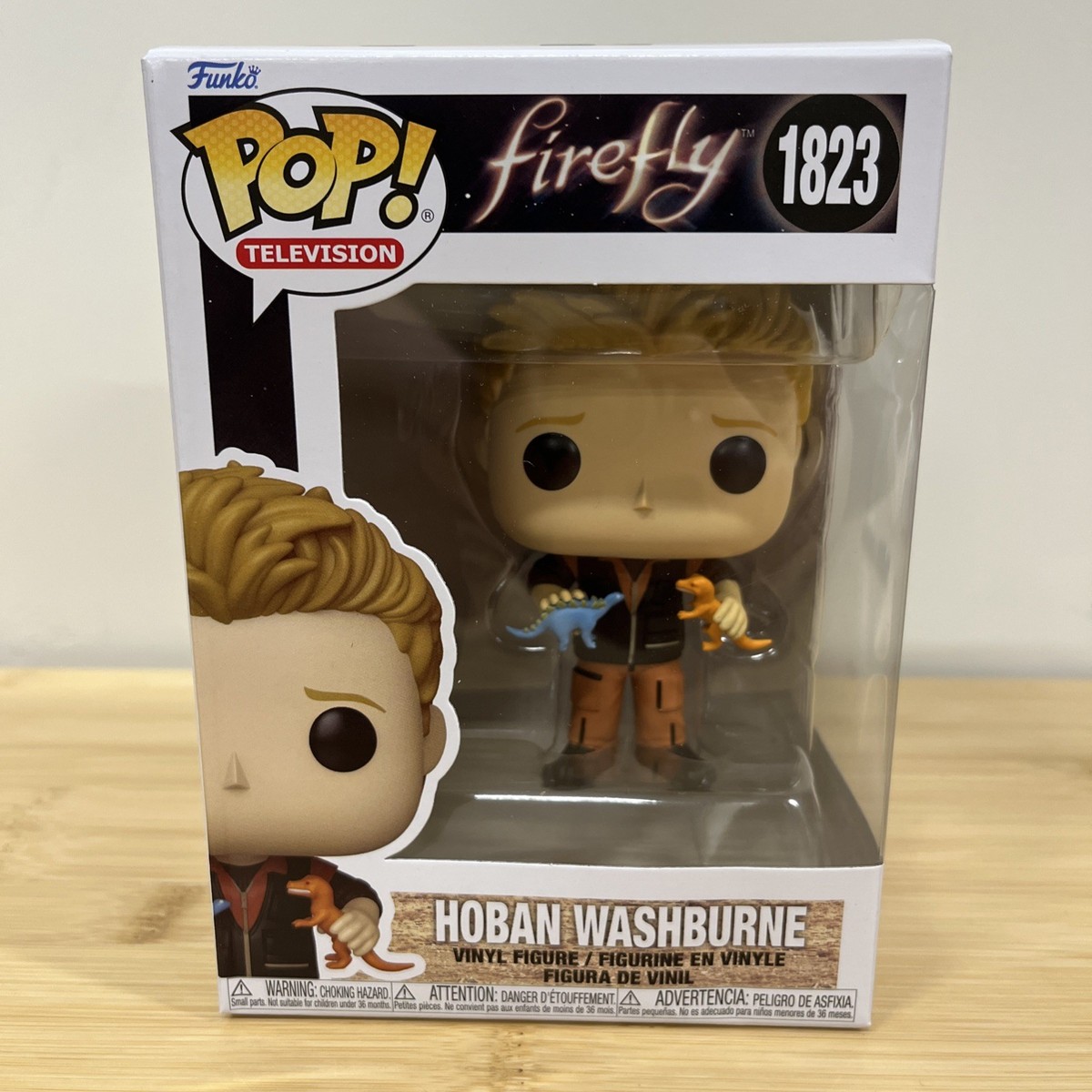 Funko POP Firefly Hoban 'Wash' Washburne ReAction Figure - 3.75" Articulated With Toy Dinosaurs