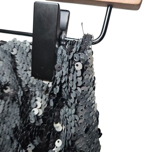 T+J Designs Silber Pailletten Minirock Gr. XS/S Disco Glam Y2K Urlaub Party - Bild 3 von 8