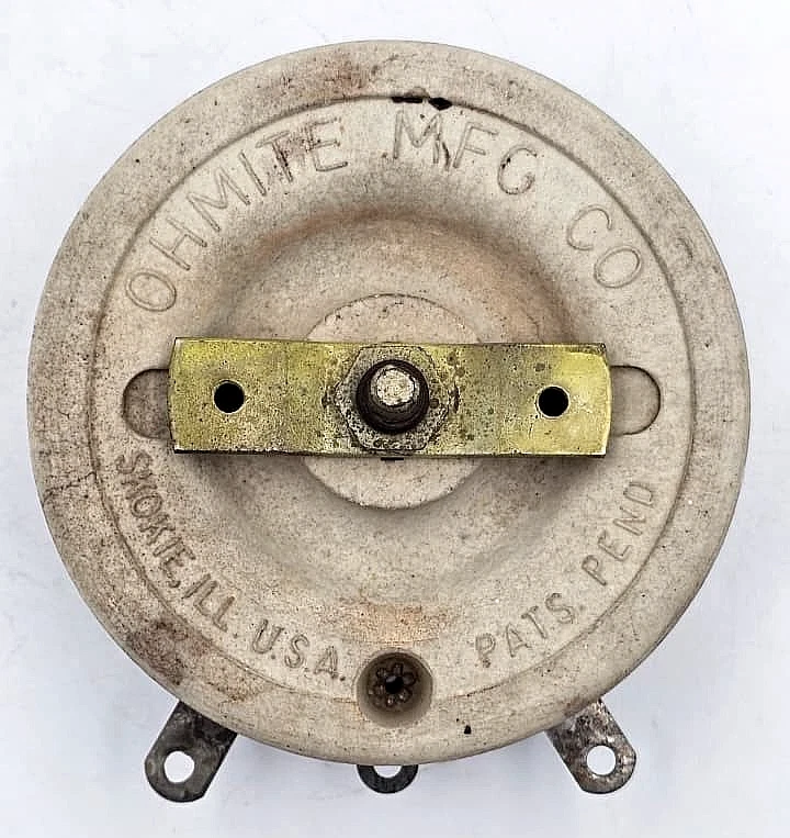 (1 шт.) Ohmite Rheostat 0528 | 5 Ом 5,48 А переменный резистор | сделано в США - Изображение 3 из 4