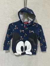 Disney Mickey Mouse Hoodie Jacket Kids Size 5/6 Blue Full Zip Magic Kingdom