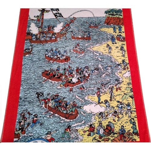 Vintage R A. Briggs 1991 "Where Waldo?" Piraten Strandtuch 30x57 - Bild 3 von 5