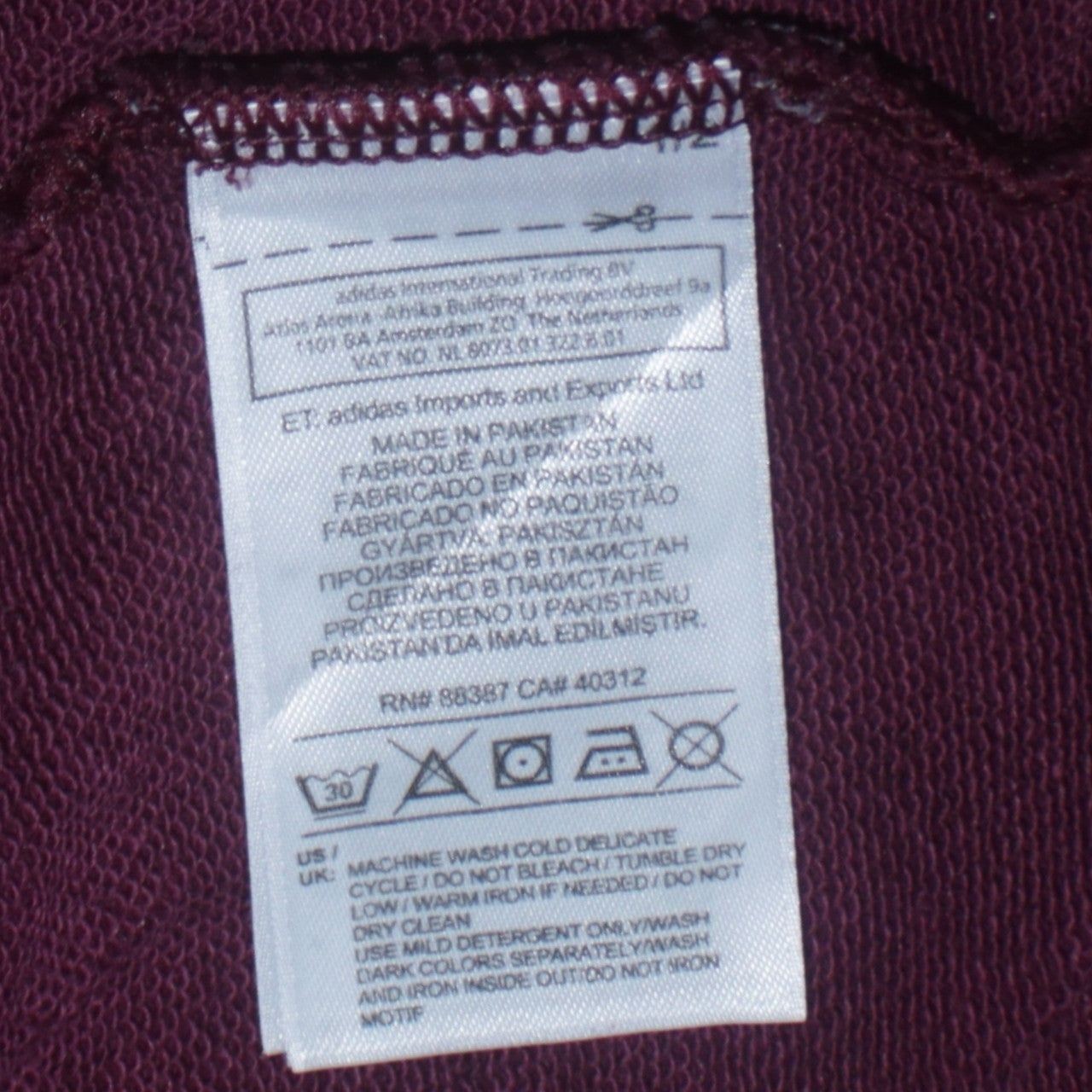Adidas Red Sweatshirt Mens M image 8