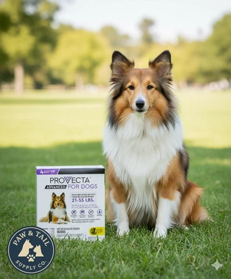 Provecta Advanced Flea Tick Large Dogs 21–55 lbs 4-Month Topical Application