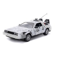 GW4328 ZurüCk In Die Zukunft Diecast Modell 1/24 Time Machine Frost Neu & Ovp