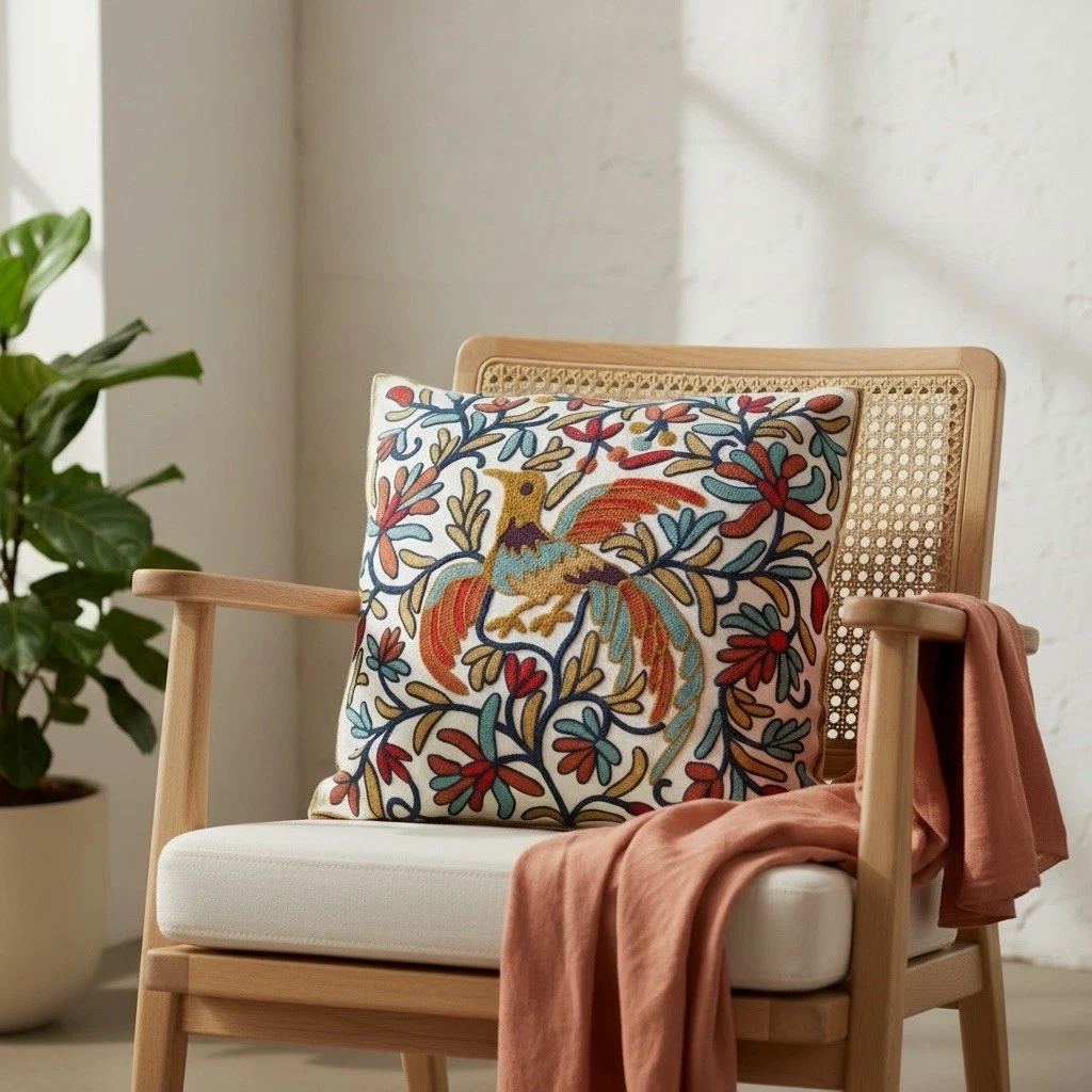 NEW Anthropologie Boho Floral Embroidered Throw Pillow Cover Case Sham 18 x 18
Opens in a new window