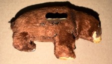 Vintage Wind Up Walking Brown Bear Toy  Working 
