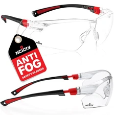 Clear Safety Glasses for Men and with Anti-Fog and Scratch Resistant Wrap Aro...