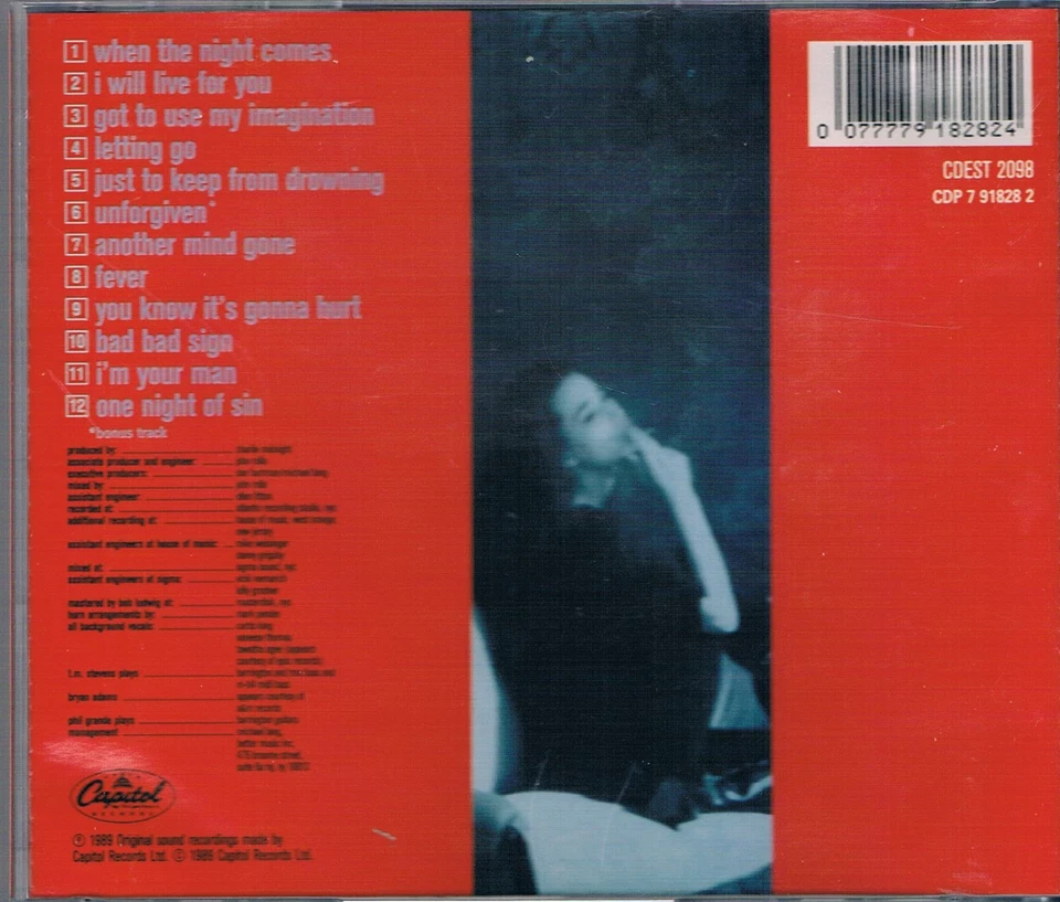 JOE COCKER One Night Of Sin CD Album 1989  - Bild 2 von 2