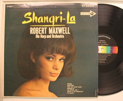 Robert Maxwell His Harp And Orchestra Lp Shangri - La On Decca - Vg++/ Vg++