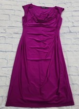Lauren Ralph Lauren WOMENS SIZE 10 Midi Ruched Knee Length Dress Purple 
