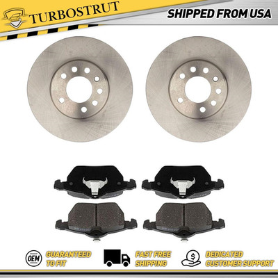 Front OE Brake Rotors Brake Pad For 1999-2003 Saab 9-3 Lifetime Warranty
