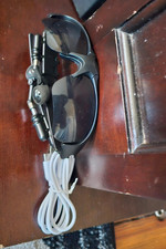 3luetooth Smart Glasses with Built-In teadphones & USB Charging Cable - Black