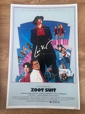 * LUIS VALDEZ * signed 12x18 poster  * ZOOT SUIT * COA *