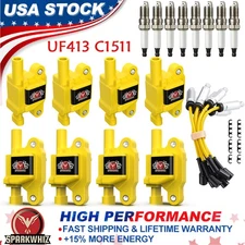 8* UF413 Ignition Coil & Spark Plug & Wire For Chevy Silverado 1500 Tahoe GMC US