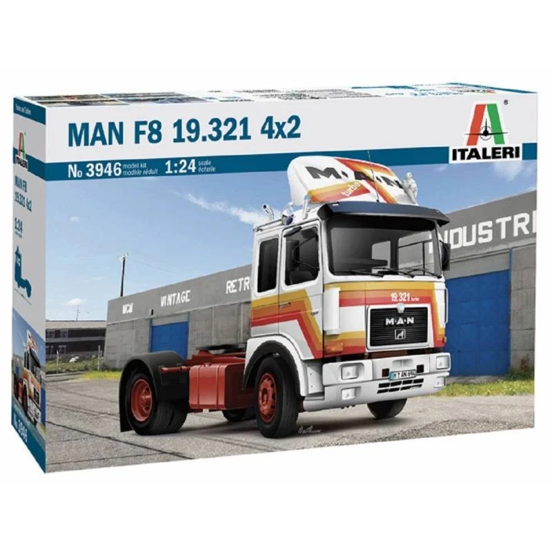 Modello Camion Man F8 19.321 4x2 |ITALERI|3946| 1:24 Modello Carro Promozionale - Immagine 2 di 4