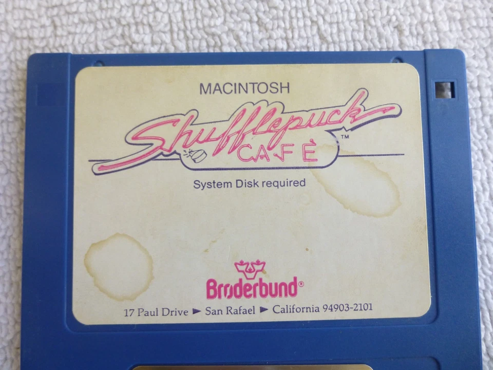 Disquete Shufflepuck Café Broderbund Macintosh 3,5" sin probar Foto 3 de 3